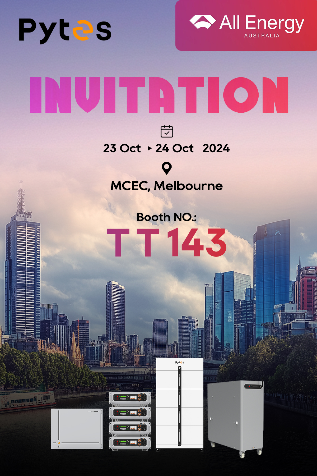 All Energy Australia 2024でパイツの最新イノベーションをご覧ください：V5° Plus、V10、Pi LV1をご紹介します
