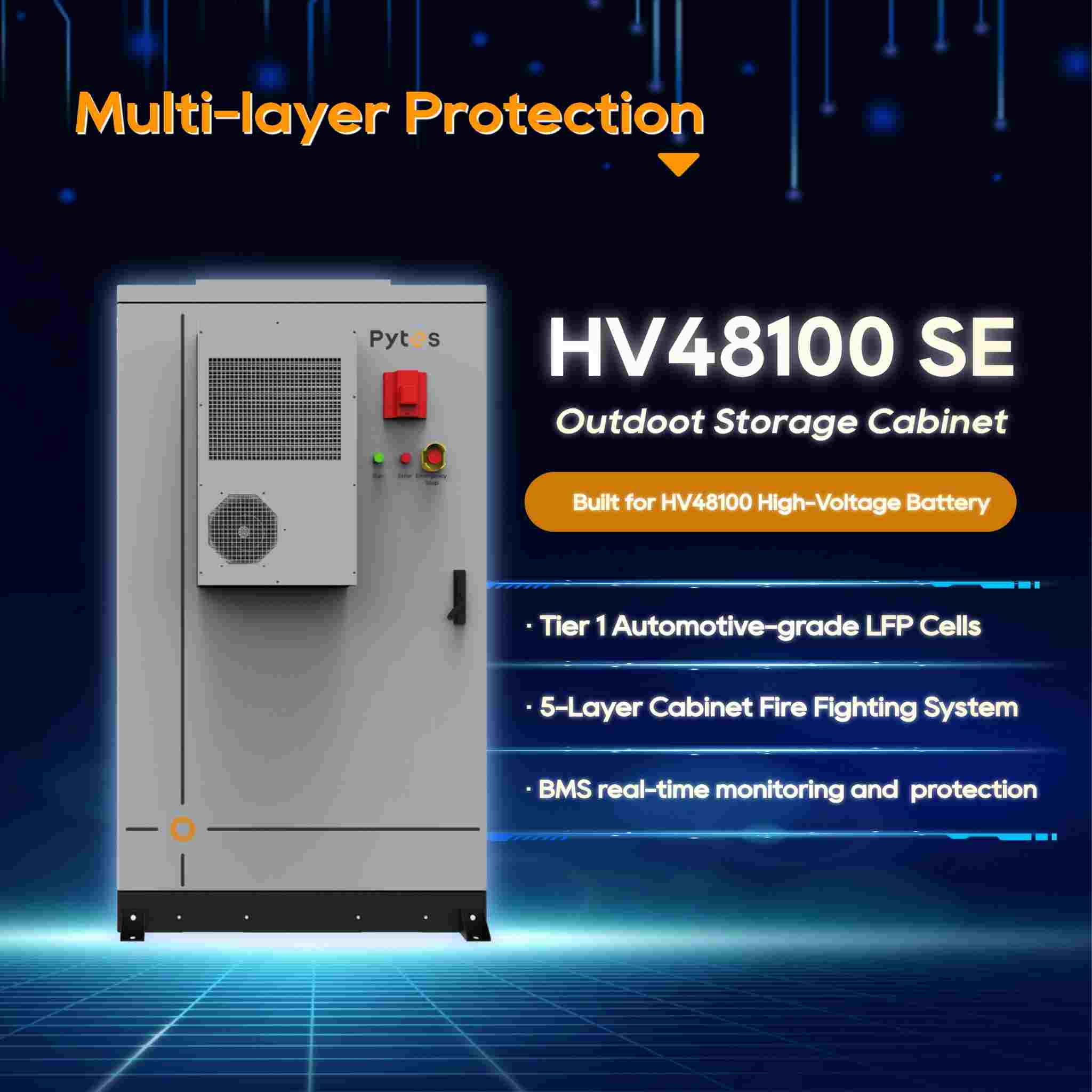 Pytes HV48100 SE 高電圧エネルギー貯蔵システム
